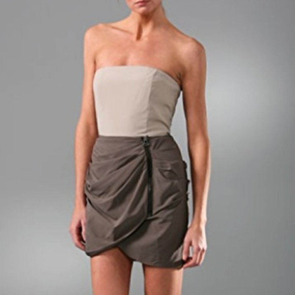 Alice + Olivia Silk Strapless Mini Dress